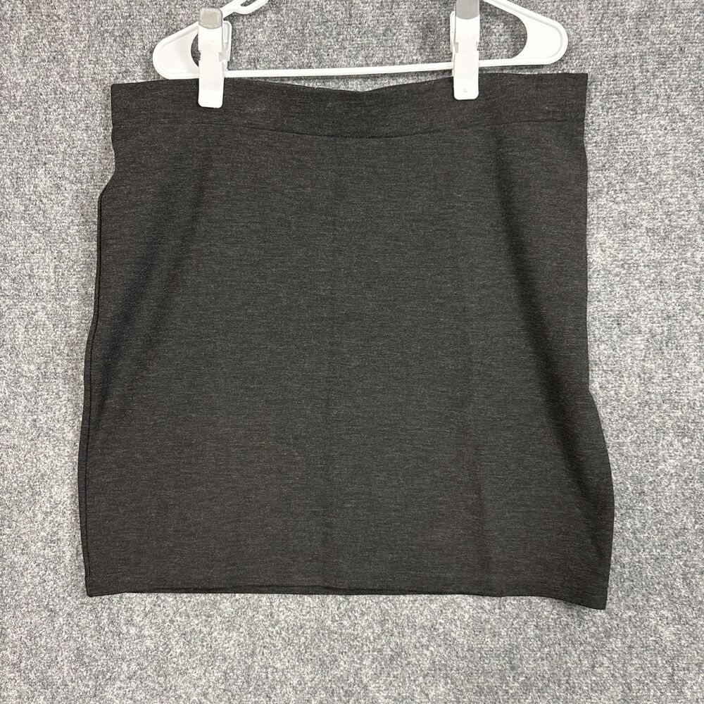 J.JILL Knit Pencil Skirt Womens Size L Gray Pull on Capsule - Picture 1 of 9